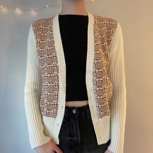 Vintage Cream Knit Cardigan